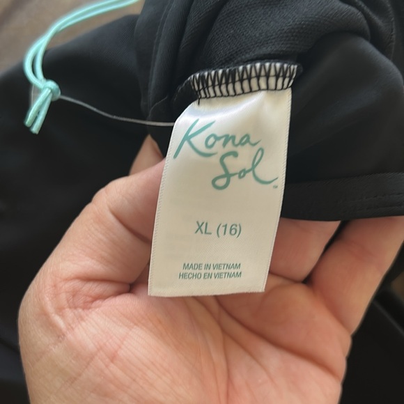 Kona Sol Black One Piece Swimsuit - Picture 8 of 9